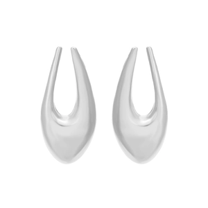 Orecchini a goccia in argento lucido a specchio in stile minimalista retrò