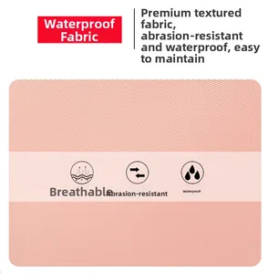 Pink waterproof nylon fabric detail with breathable and wear-resistant texture