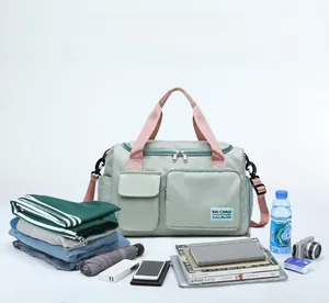Borsa da viaggio in nylon impermeabile con grande capacità per vestiti e accessori