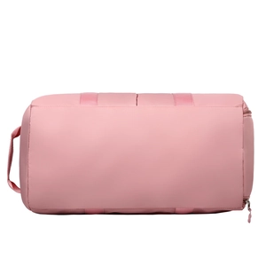 Pink waterproof travel gym bag with large capacity and multi-purpose wet-dry separation