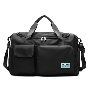 Borsa da palestra in nylon impermeabile per donna con scomparto bagnato e tracolla
