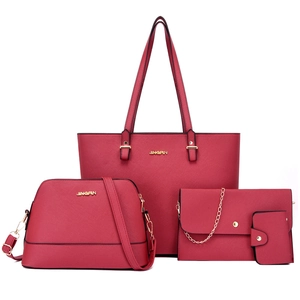Women Large Capacity Tote Bag Crossbody Bag Handbag And Card Holder Saffiano PU Leather Shoulder Bag For Work Office Daily