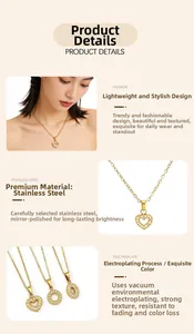 Macro view of gold heart necklace with pavé cubic zirconia and mirror polished finish