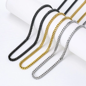 Collier Chaîne Franco En Acier Inoxydable Poli Miroir Maille Épi Spiga Pour Hommes Femmes Bijoux Mode Hip Hop