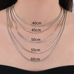 Collana a Catena a Lisca di Pesce in Acciaio Inossidabile Unisex Hip Hop Catena Quadrata Geometrica Gioielli in Metallo Versatili