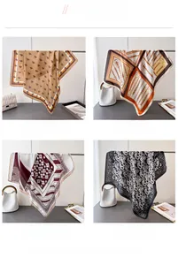 Collection of four vintage silk scarves featuring floral, geometric, and paisley patterns