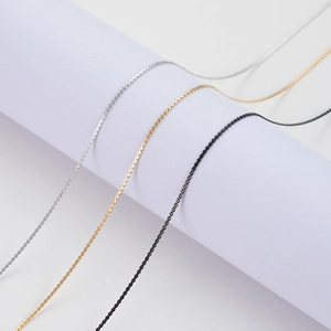 Polished titanium steel snake chain necklaces in silver gold and black finishes