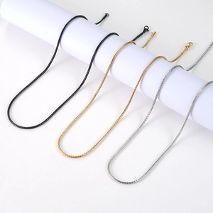 Collier Chaîne De Blé En Acier Inoxydable Maillon Tressé Spiga Bijoux Géométriques Minimalistes Mode Pour Hommes Femmes Trendy