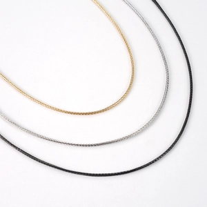 Chaînes Spiga en acier inoxydable de couleur or, argent et noir pour création de bijoux