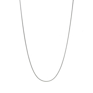 S-link silver stainless steel necklace with fine twisted water wave chain design
