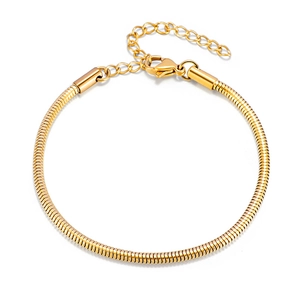 Schlangenknochenkette Armband Edelstahl Minimalistisch Rund Verstellbar Trendiger Luxusschmuck Für Damen Herren