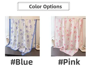 Detailed comparison of pink and blue silk-like scarves featuring elegant tulip floral prints
