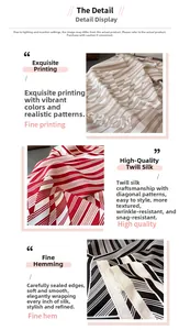 Macro detail of twill silk scarf showing exquisite print patterns and rolled edges