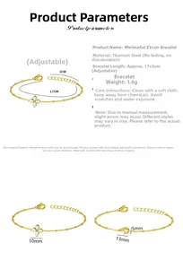 Detail view of 18K gold clover bracelet showing 17+3cm adjustable titanium steel chain