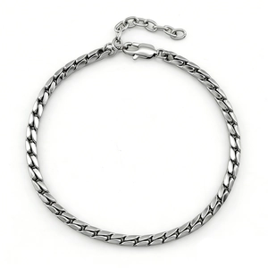 Bracelet En Acier Inoxydable Minimaliste Chaîne Plate Polie À Six Côtés Unisexe Réglable Bijoux Tendance INS