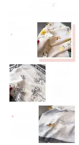 Detailed close-up showing high-quality silk-like texture and exquisite printed patterns