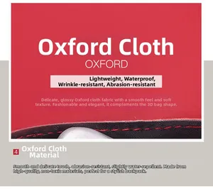Macro shot of red oxford fabric showing waterproof and wear-resistant texture details