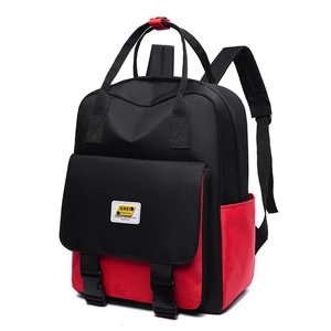 Backpack Oxford Cloth Color Block Dual Handle Laptop Bag School Campus Outdoor Casual Fashion For Women Students
