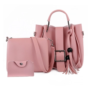 Vintage Damen Eimertasche Umhängetasche Und Geldbörse PU-Leder Quaste Große Kapazität Trendige Tote