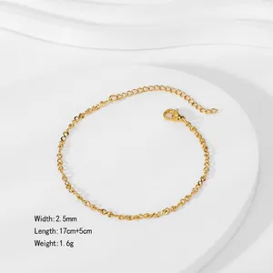 18K Gold Plated Stainless Steel Figure Eight Bracelet Minimalist Twisted Square Wire Jewelry For Women Elegant Daily Wear