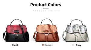 Detailed comparison of three shell bags in snakeskin texture and oil wax PU leather finish