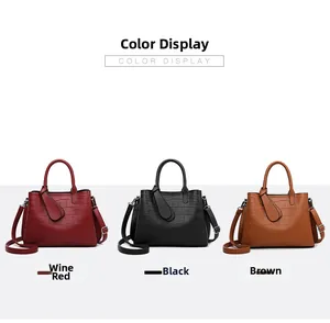 Detailed comparison of wine red, black, and brown crocodile pattern leather handbags