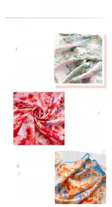 Détails d'un foulard en soie à fleurs avec texture lisse et bordures bien finies