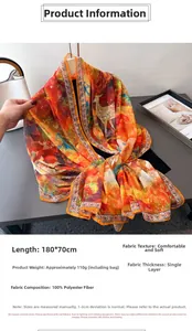 Soft artistic deer print scarf measuring 180x70cm made of breathable 100% polyester