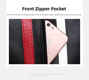 Detailed close-up of the front zipper pocket on a tri-color leather shoulder bag