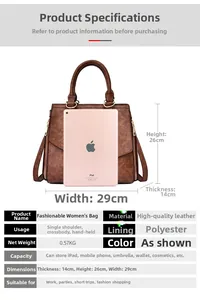 Detailed internal capacity of brown vintage handbag showing space for an iPad and essentials