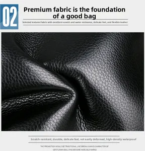 Macro shot of scratch-resistant and waterproof black pebble grain leather texture