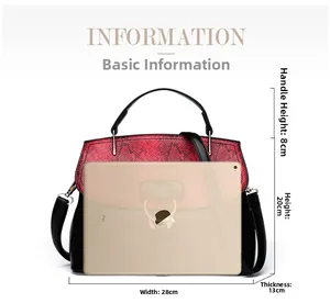 Sac à main motif serpent de 28cm de large avec iPad pour référence de taille