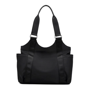 Women Oxford Cloth Tote Bag Large Capacity Waterproof Nylon Shoulder Bag Minimalist Casual Daily Handbag Lightweight Purses