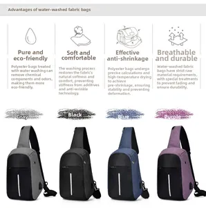 Comparativa detallada de cuatro colores y características de la mochila de pecho resistente