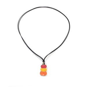 Halloween Stacked Pumpkin Pendant Necklace Alloy Enamel Gradient Colorful Autumn Long Wax Rope Jewelry For Women