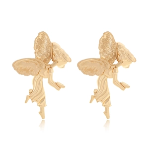 Boucles D'oreilles Pendantes Ange Fée Vintage Ailes Déesse Mythologique Rétro Bijoux En Alliage De Zinc Pour Femmes