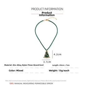 Spécifications de taille pour un pendentif sapin de Noël coloré en alliage de zinc