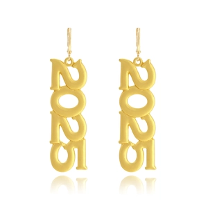 Number Dangle Earrings Alloy 2025 Year Charm Drop Jewelry For Women New Year Graduation Party Celebration Trendy