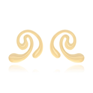 Boucles D'oreilles À Tige En Métal À Tourbillon Irrégulier Bijoux Géométriques Modernes Pour Femmes Avec Tige En Acier Inoxydable