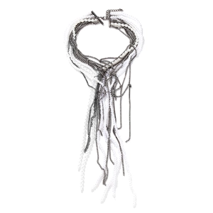 Collier À Pampilles Multi-Rangs Avec Imitation Künstliche Perles Et Strass Bijoux De Mode Exagérés Pour Femmes