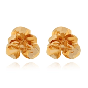 Exaggerated 3D Metal Flower Stud Earrings Western Retro Multi Layer Floral Jewelry For Women Fashion Large Earrings