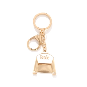 Bride Wedding Dress Keychain Alloy Enamel With Imitation Artificial Pearl Bridal Shower Gift Party Favor Bag Charm Gold Tone