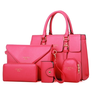 Sac À Main En Cuir PU Saffiano Et Sac Bandoulière Et Portefeuille Et Porte-Cartes Et Mini Porte-Monnaie Élégant