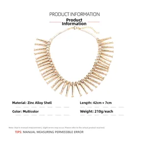 Fiche technique détaillée du collier poisson vintage avec coquillages et zinc
