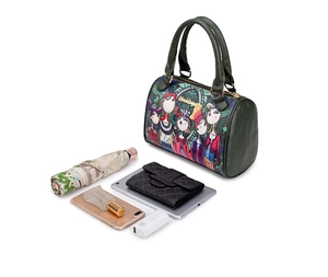Boston tote bag interior showing capacity for tablet, umbrella, and daily essentials