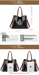 Guide détaillé des tailles et caractéristiques du grand sac fourre-tout avec mesure iPad