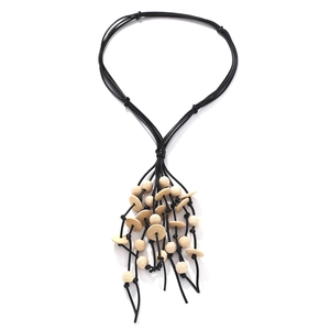 Vintage Bohemian Handmade Wood Bead Tassel Long Multi Layer Necklace Earrings Jewelry Ethnic Style For Women