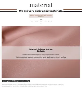 Detailed close-up of soft pink leather material with fine horizontal grain and smooth texture