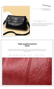 Detailed view of the soft litchi grain texture and durable leather fabric of the bag