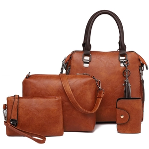Borsa Da Donna Retro In Pelle PU Tote Borsa A Tracolla Pochette Portafoglio Porta Carte Con Nappa E Ciondolo A Forma Di Gatto